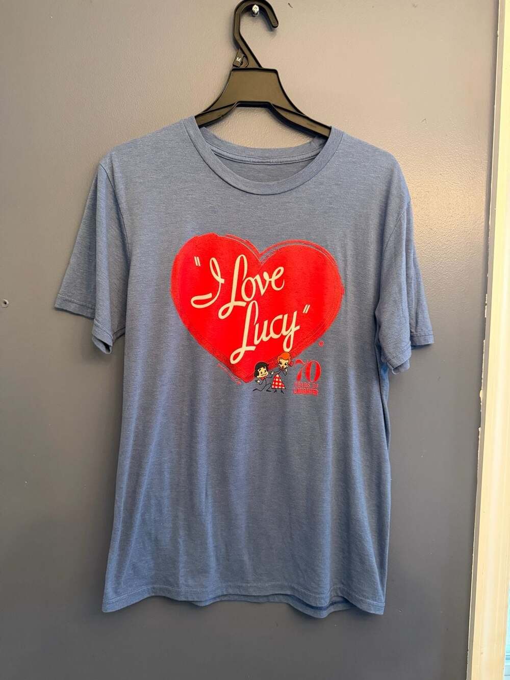I Love Lucy 70 Years of Laughter Blue Heather Graphic T-Shirt